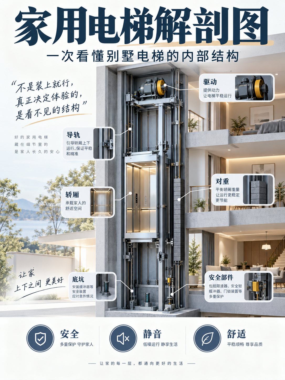 海口家用电梯里面到底藏了什么？一张图拆给你看